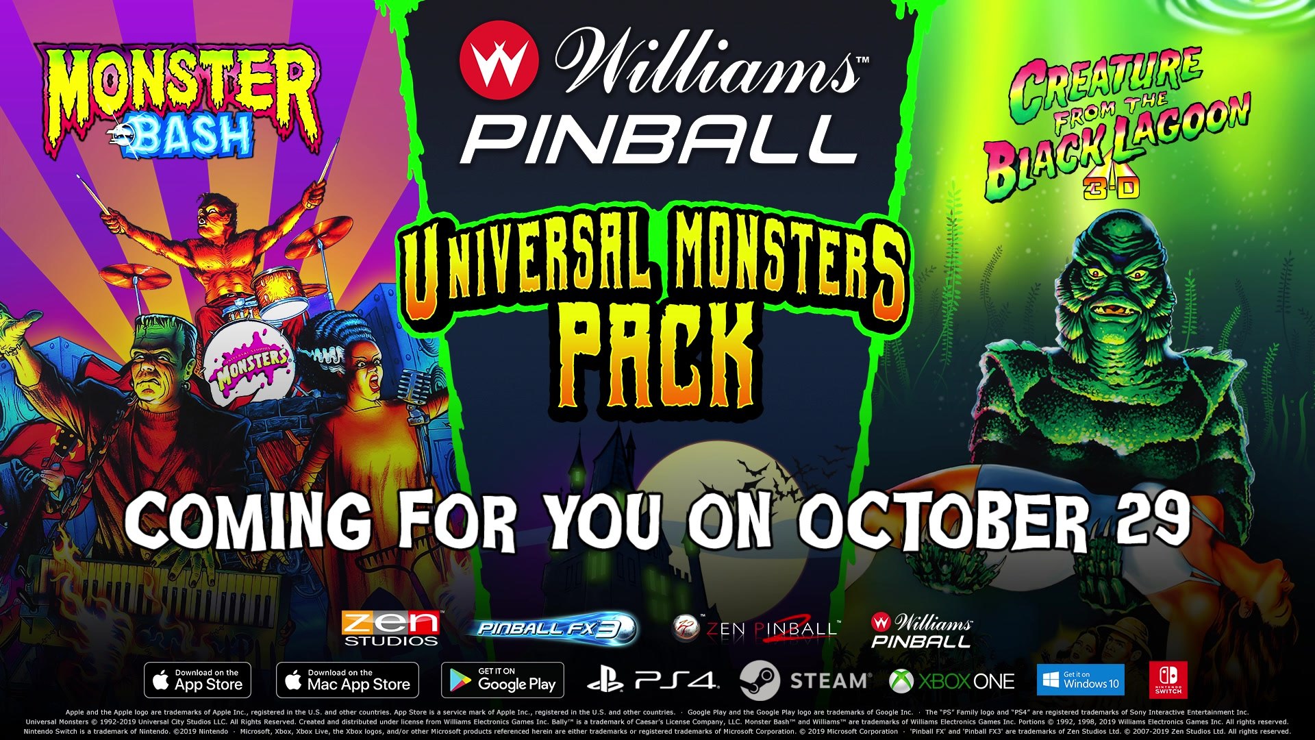 Williams Pinball Universal Monsters Pack Announcement Esrb All Video Dailymotion