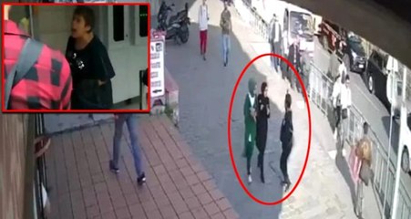 Karaköy'de başörtülü öğrenciye saldıran kadının yeni görüntüleri ortaya çıktı