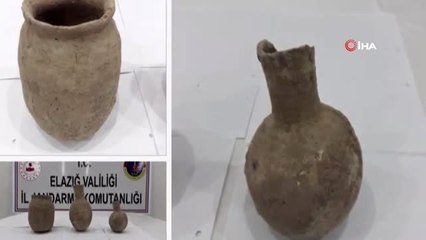 Elazığ'da Roma dönemine ait küp ve testiler ele geçirildi