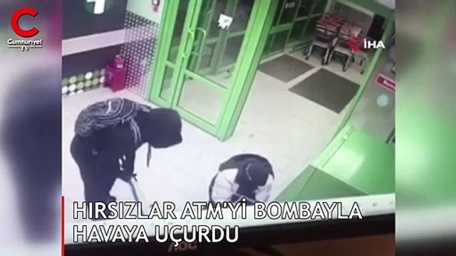Hırsızlar, ATM'yi bombayla havaya uçurdu