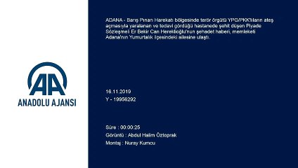 Şehit askerin Adana'daki ailesine şehadet haberi verildi