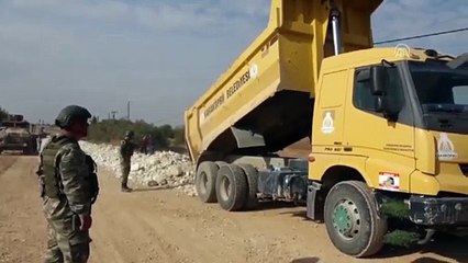 MSB, Türkiye'nin Tel Abyad'daki yol yapım çalışmalarının görüntülerini paylaştı - ANKARA