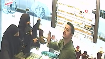 Peçeli altın hırsızları küçük çocuğun yüzü sayesinde yakayı ele verdi