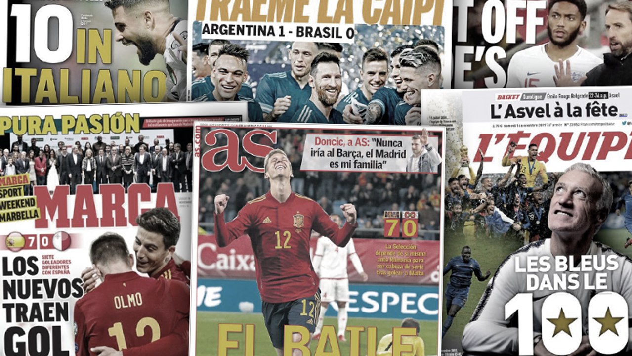Messi fait les gros titres en Argentine après la victoire face au Brésil, la jeunesse de la Roja encensée en Espagne