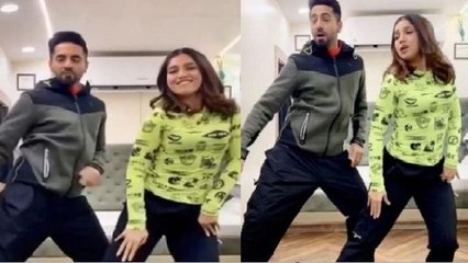 Watch: Ayushmann Khurrana and Bhumi Pednekar dance on 'Dheeme Dheeme'