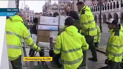 Eurozapping : Venise sous les eaux ; 20 000 jeunes à la rue au Royaume-Uni