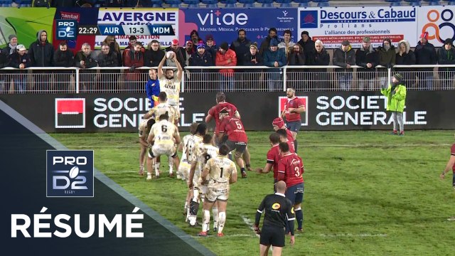 PRO D2 - Résumé Aurillac-Mont-de-Marsan: 21-33 - J11 - Saison 2019/2020