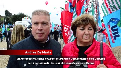 Roma - Deputati PD alla manifestazione dei pensionati italiani (16.11.19)