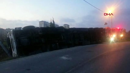 İstanbul-arnavutköy'de devrilen tır'ın altında kalan bisikletli öldü