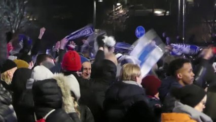 Finland fans celebrate Euro 2020 qualification