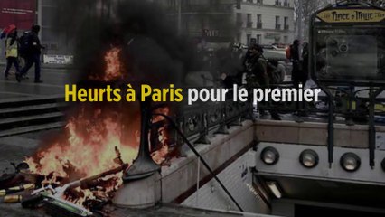 Heurts à Paris pour le premier « anniversaire » des Gilets jaunes