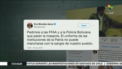 Morales acusó que los golpistas se fuerzan para disimular su racismo