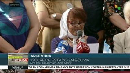 Org. de Argentina: Golpe de Estado en Bolivia no es un hecho aislado