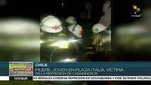 Chile:muere joven en Plaza Italia ante brutal represión de carabineros