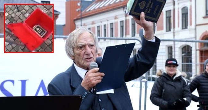 Norveç'te aşırı sağcı grubun lideri, iki adet Kur'an-ı Kerim'i çöpe attı!