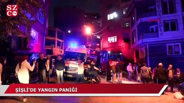 Şişli'de yangın paniği! İki kişi mahsur kaldı