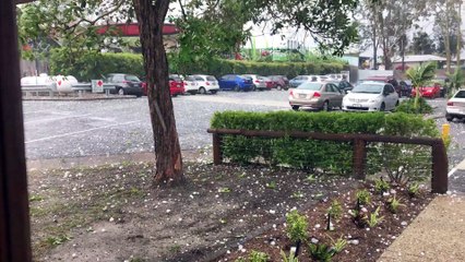 Hail Pummels Australian Carpark
