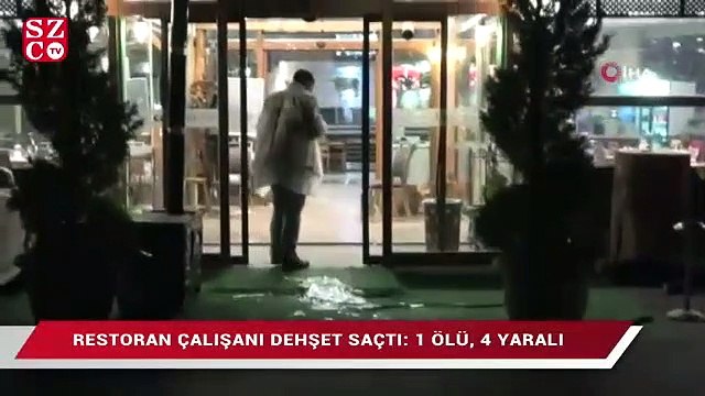 Restoran çalışanı dehşet saçtı