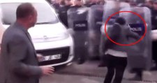 Polis kalkanına kafa atan HDP'li Ayşe Sürücü, sosyal medyada gündem oldu