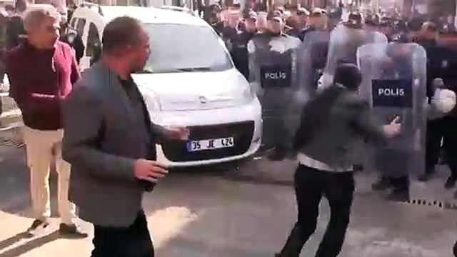 HDP'li vekil Ayşe Sürücü, polis kalkanına kafa attı