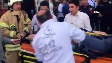 Bastığı cam kırılınca 4. kattan düşerek can verdi