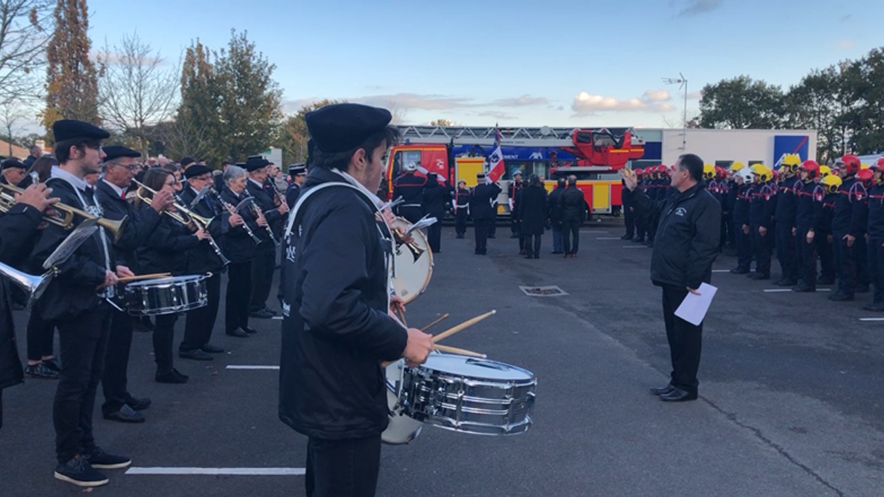 Cérémonie de la Sainte-Barbe au centre de secours