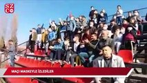 Kütahya'da futbol maçını maske takarak protesto ettiler.