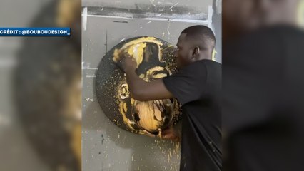 Il peint Sadio Mané avec un ballon