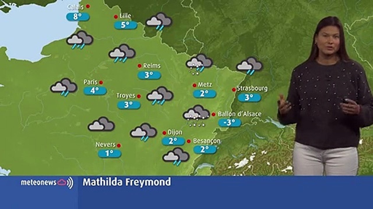 Pluie et neige : la météo de ce lundi en Lorraine et en Franche-Comté