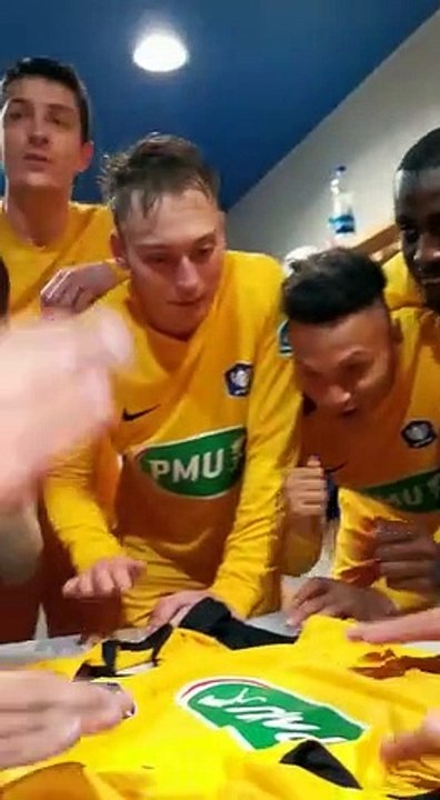 Football (coupe de France): la joie dans le vestiaire des Thaonnais après la qualification pour le 8e tour de la coupe de Vosges