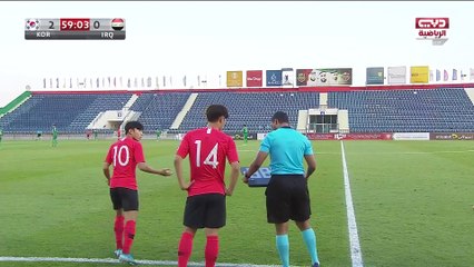 مباراه منتخب العراق الاولمبي في مرمى كوريا ج في  بطولة دبي الدولية الودية للمنتخبات الاولمبية 17_11_2019 الشوط الثاني