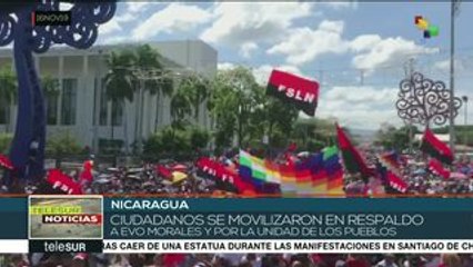 El pueblo nicaragüense se moviliza contra el golpe en Bolivia