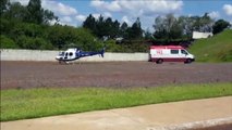 Gestante é transferida de helicóptero de Três Barras do Paraná à Cascavel