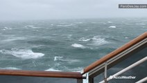 Cruise ship battles nor'easter winds & waves