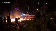 Clashes at Hong Kong Polytechnic University as police warn of lethal force