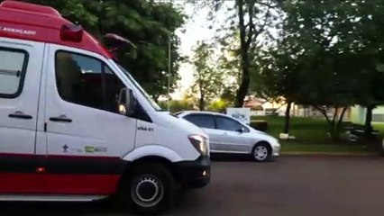 Vítima de queda de aeronave chega ao Hospital Universitário de Cascavel