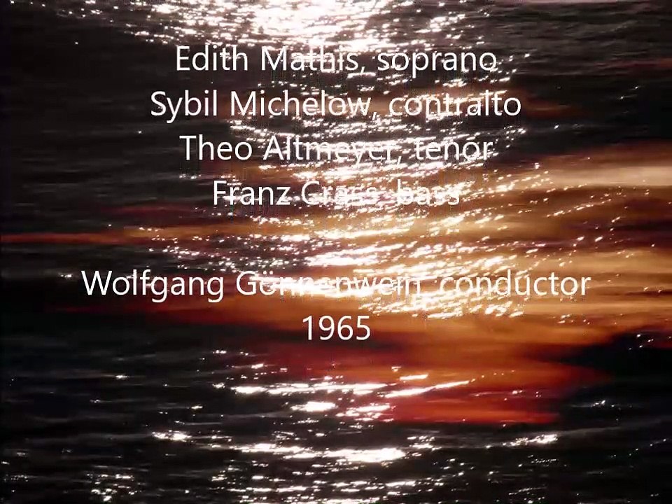 Bach: Cantata BWV 106 [Gönnenwein] Mathis Michelow Altmeyer Crass