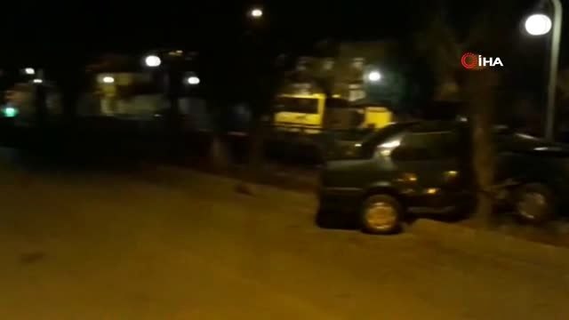 Direksiyon hakimiyetini kaybeden sürücü ağaca çarparak durabildi: 1 ağır yaralı