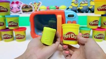 Pretend MAGIC Play Doh Melts Into SLIME in the Toy Microwave-
