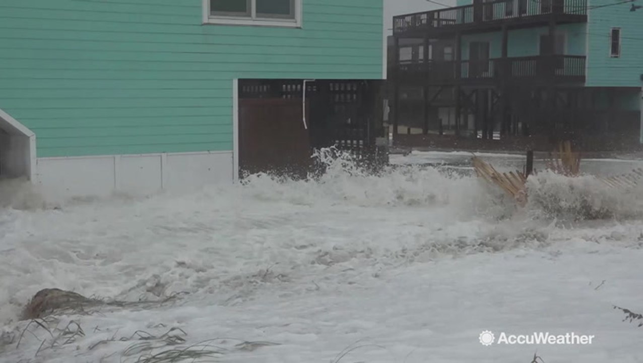 Strong storm blasts the Outer Banks with massive waves