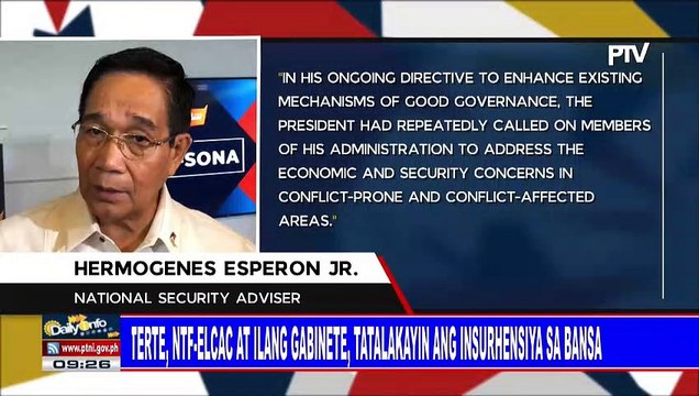 Pres. #Duterte, NTF-ELCAC at ilang gabinete, tatalakayin ang insurhensiya sa bansa