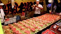 Professional Okonomiyaki by japanese food stall:Japanese street food 橋本一星