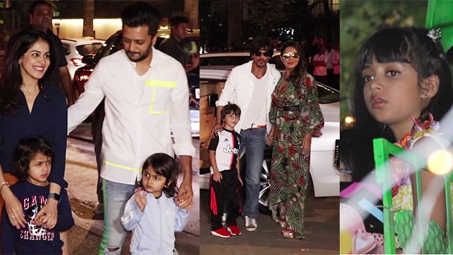 Aaradhya Bachchan Birthday: Shahrukh Khan, Gauri Khan, AbRam & others attend; Watch video FilmiBeat