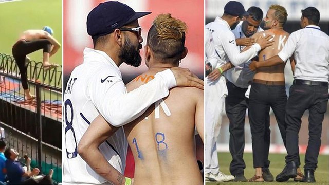 India vs Bangladesh, 1st Test : 'Kohli Fan' Sneaks Onto The Field During The First Test In Indore