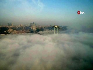 Sise teslim olan İstanbul'da masalsı görüntüler