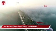 İstanbul boğazı'ndaki sis havadan görüntülendi
