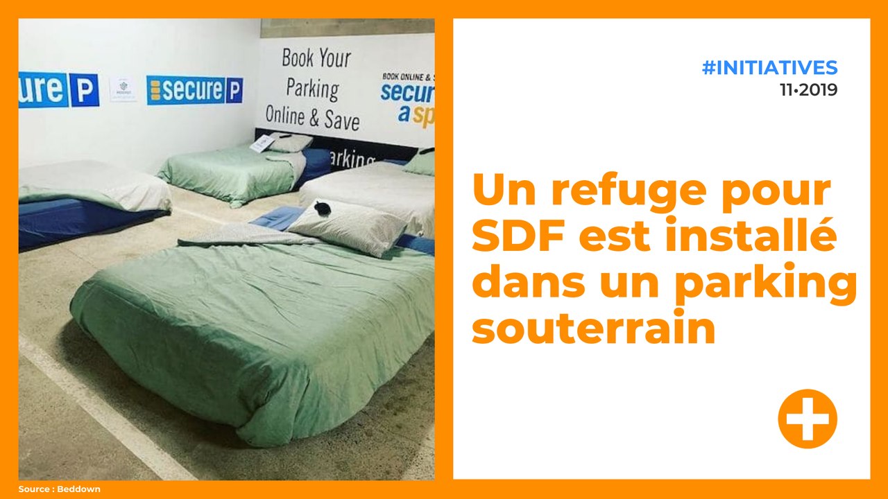 Un refuge pour SDF est installé dans un parking souterrain