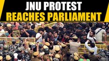 JNU students march to Parliament against fee hike, new hostel rules | OneIndia News