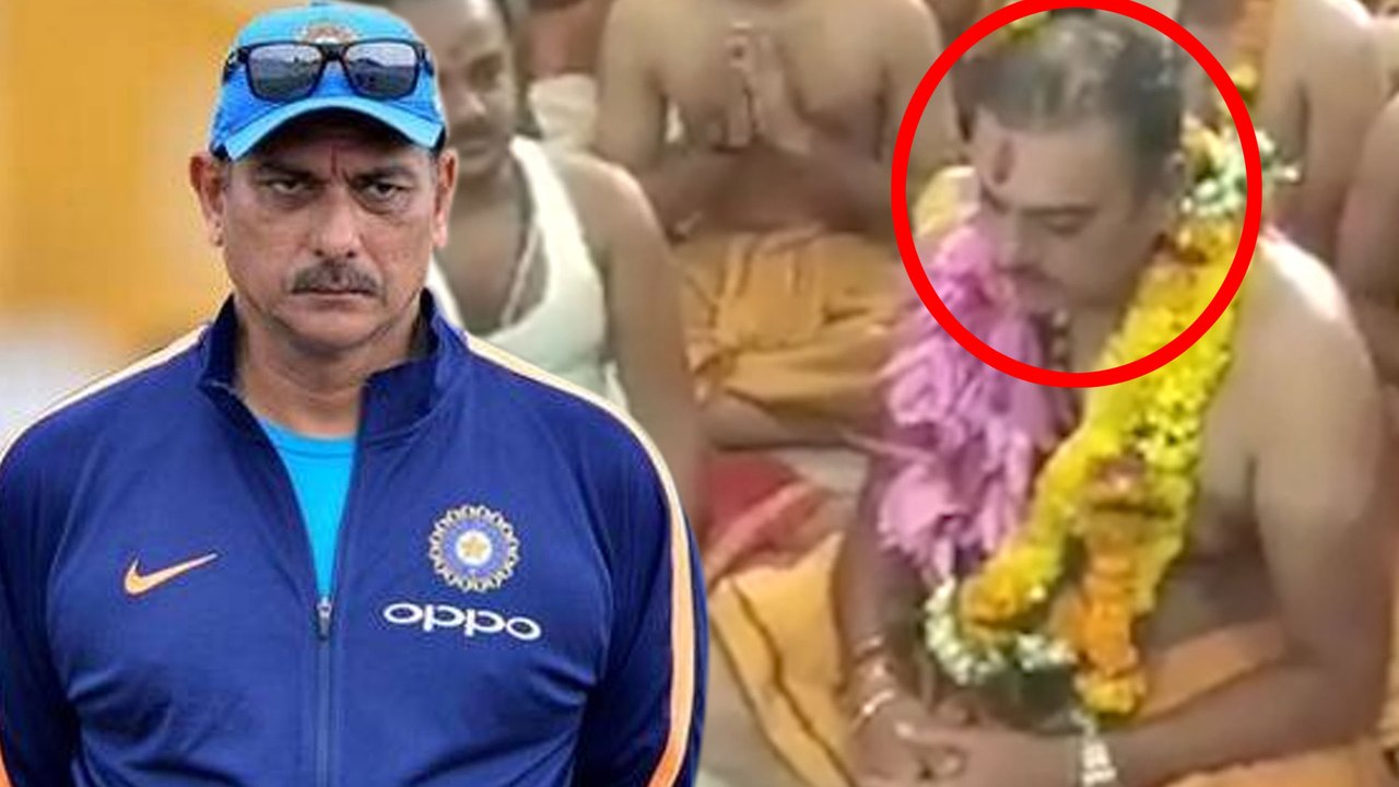 Ravi Shastri offers special prayer | சக்தி வாய்ந்த கோவிலில் பூஜையை போட்ட ரவி சாஸ்திரி