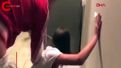 Ünlü Rus oyuncunun, kızını ellerinden bağladığı görüntüler tepki çekti